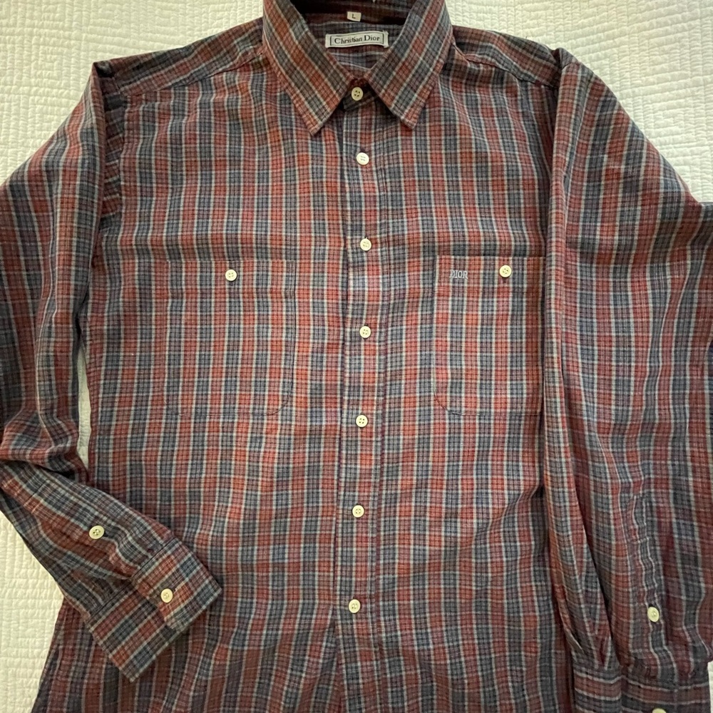 Vintage DIOR Lightweight Utility Dress Shirt.